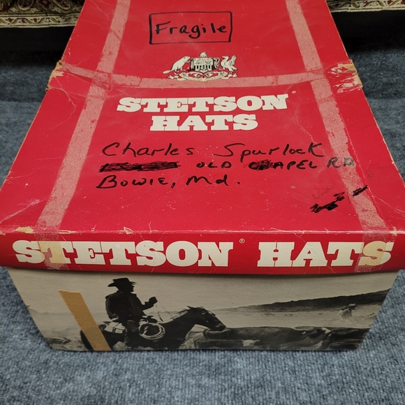 Stetson Other - Stetson 4x BEAVER HAT  Cowboy Hat Red and White Hat BoX